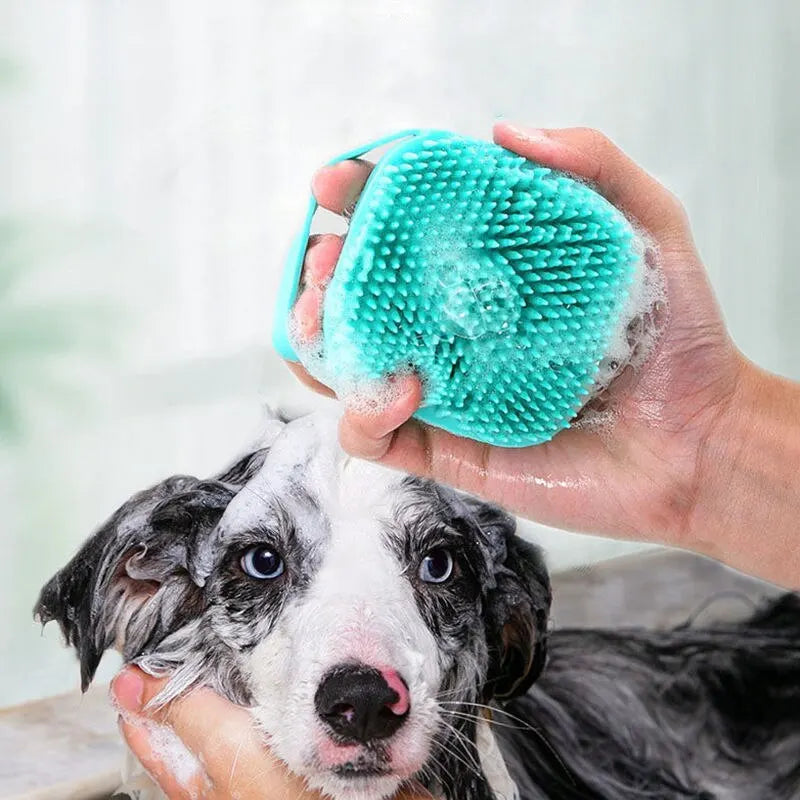 Pet Silicone Bath Brush & Massager